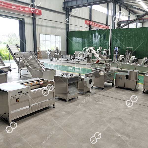Semi Automatic French Fries Processing Machine Line Factory